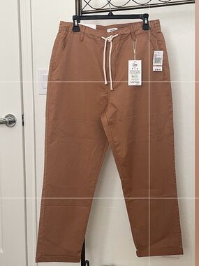 Kensie The Girlfriend Brown Chinos with Drawstring